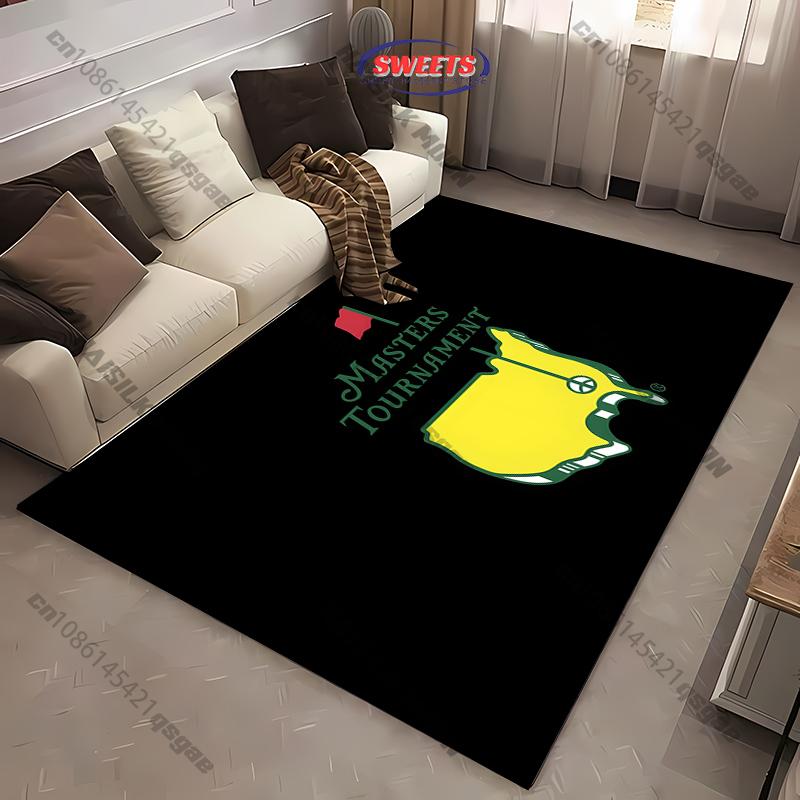 1PC P-Prem1um Golf M-Masters Logo Carpet Rug for Living Room Bedroom Sofa,Office Areas, Mat,Multi Size Optional, Great Gift Rug
