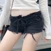2024 Summer Sexy Low-Waist Ripped Women's Denim Shorts - European American Fashion