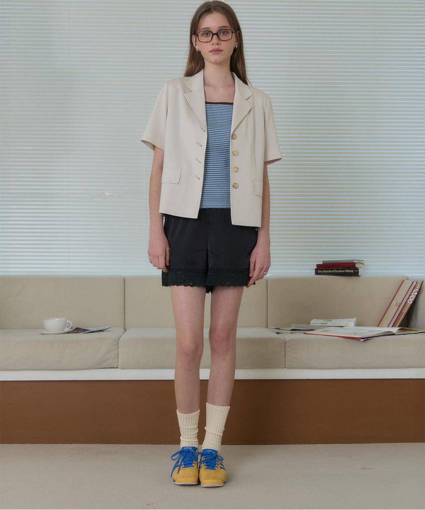 Jucyjudy Shirt-Style Short Sleeve Jacket Jzjk324B