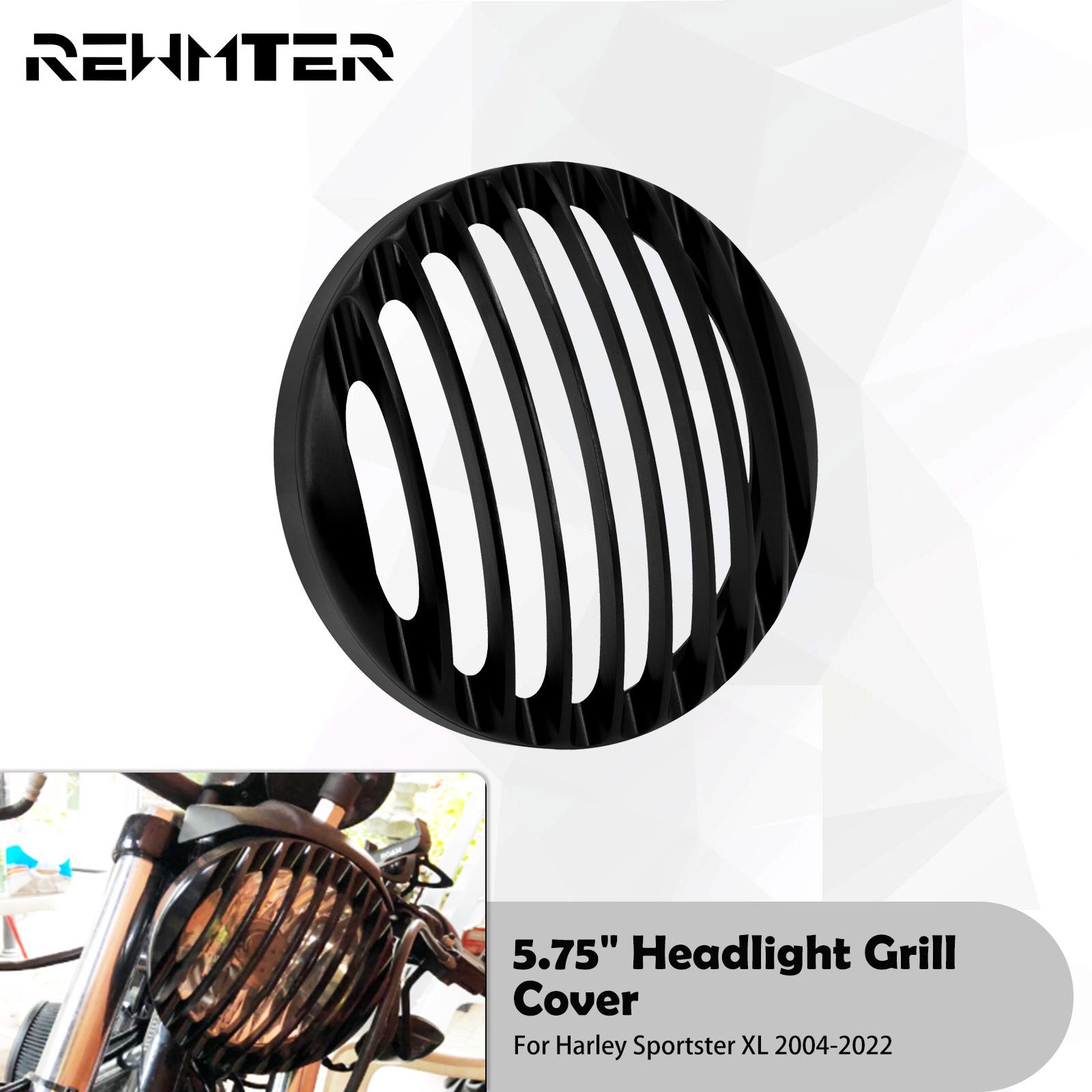 

Motorcycle 5.75 Headlight Grill Led Headlamp Aluminium Cover For Harley Sportster XL 1200 883 Iron 48 Super Low Roadster 04-22 Light Grill Cover