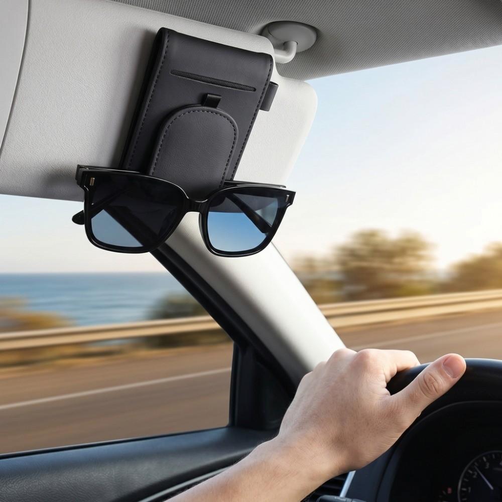 Multiple Pockets Magnetic Eyeglasses Clip Magnetic Clip Car Sunglasses Holder  Auto Accessories