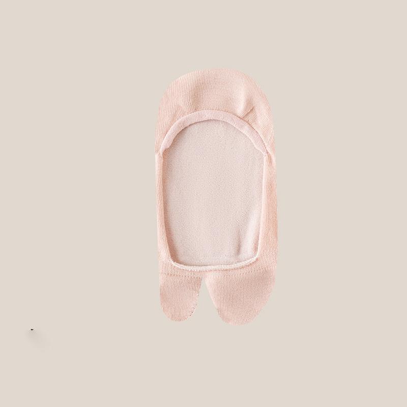 Meisjes Comfortabele Katoenen Onzichtbare Tabi Sokken Dunne Lage Cut Antislip Twee Teen Sokken 3 Paren Kousen Elastisch Aparte Teen Loafer Sok