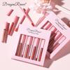4-Shade Waterproof Matte Lip Liner & Shine Lip Gloss Set - Define & Enhance Lips for a Natural 3D Look. Perfect Gift!