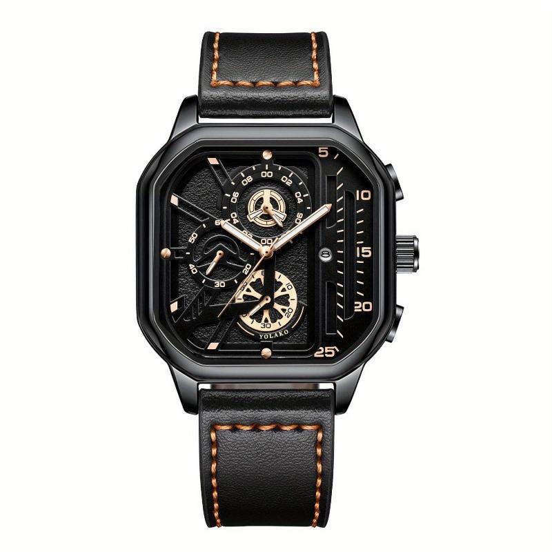 Fashion Leather Quartz Men s Watch Sports Casual Men s Watch Date Men s Watch