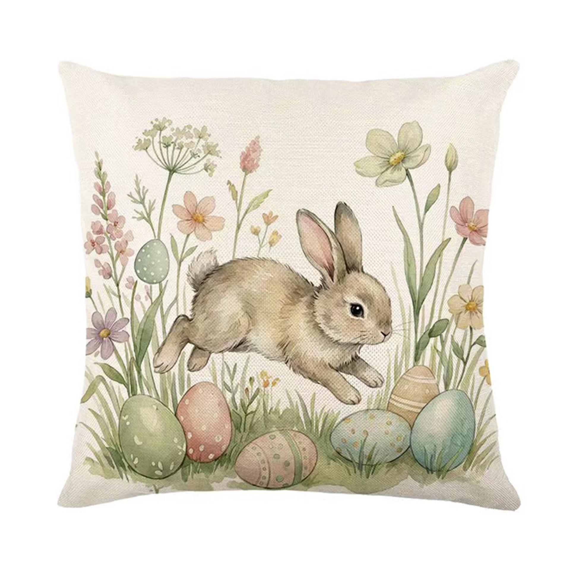 

Північна великодня зайчик розписане яйце Наволочка на подушку - Диванна подушка та офісна спинка 45x45cm