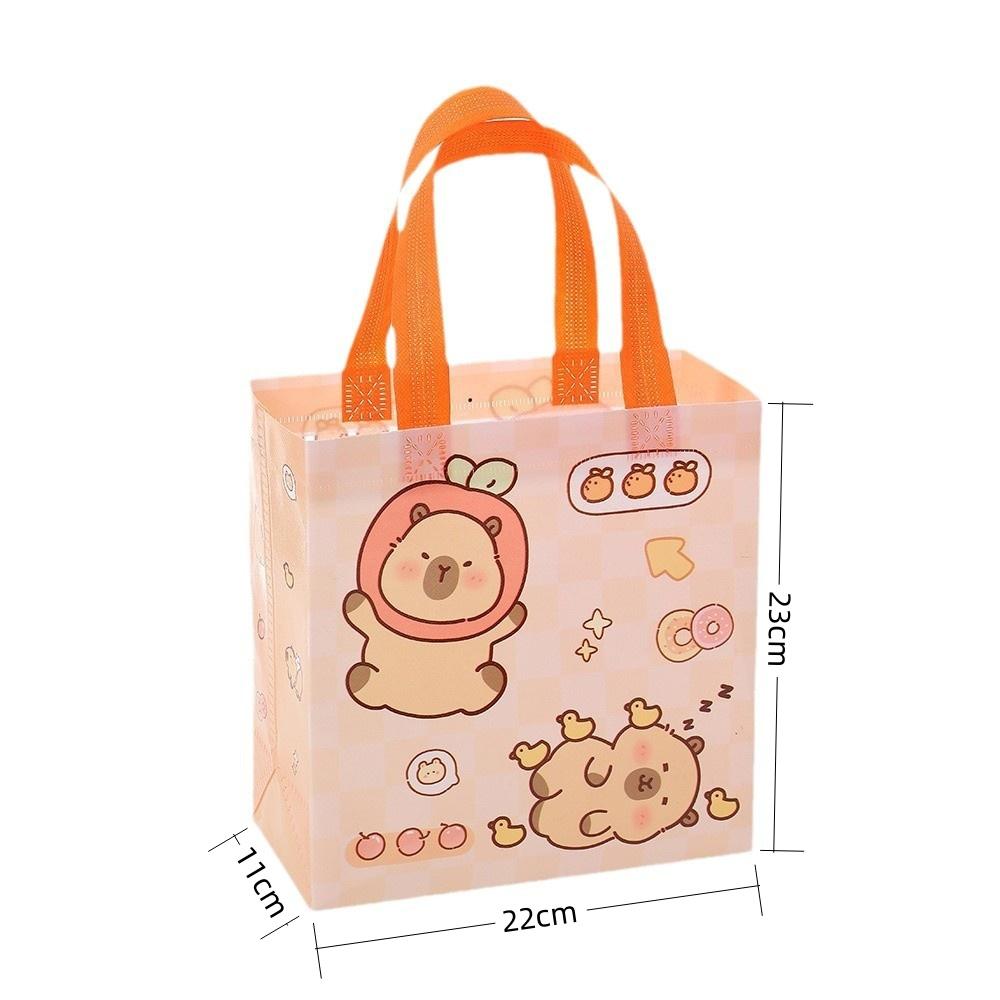 StoBag, Adorable Capybara Themed Non Woven Gift Bags, Cute and Eco Friendly Gift Wrapping, Perfect for birthday party, kids day