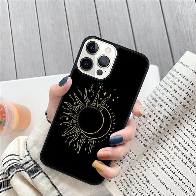 Sun Moon Stars Coque Shell For iPhone 17 Air 15 16 14 13 12 Pro Max 11 Pro Max Plus Phone Case Cover
