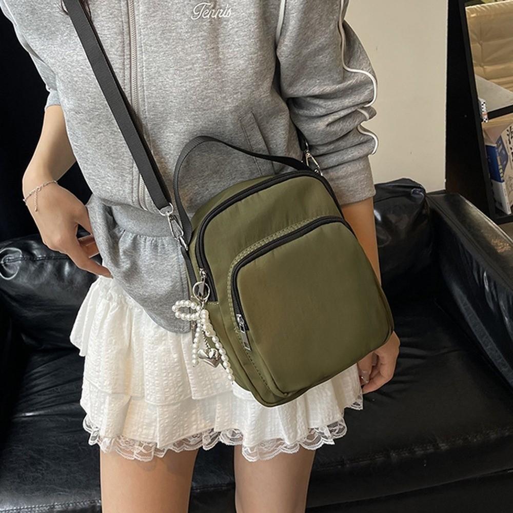 Casual Mini Square Shoulder Bag Waterproof Mobile Phone Pouch Fashion Nylon Crossbody Bag  Travel