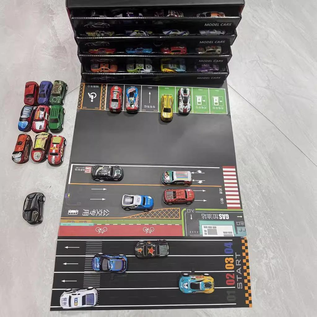 48 Metal Car Alloy Car Toy Boy Parking Lot Racing Car Sports Car Garage Toy Back Car Gift Box