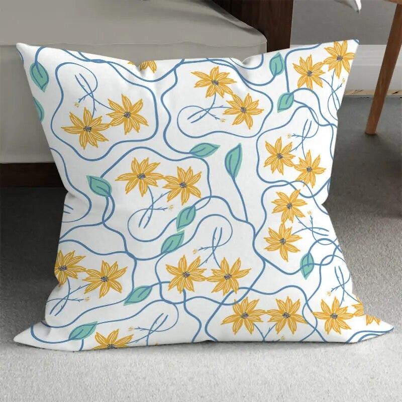 Spring Beautiful Pillowcase Abstract Floral  Living Room  Bed Sofa
