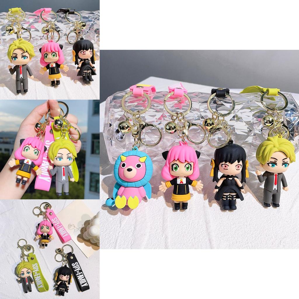 Adorable Spy Family Keychain Anya Figurines Silicone Model American Style Gift