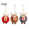 Soft Texture Holiday Tree Ornaments Christmas Felt Elk Hanging Ornaments, Cute Fuzzy Pom Reindeer Adorable Deer for Windows Pendant, Party Winter