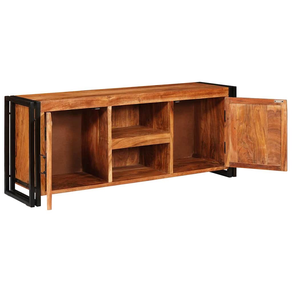 TV Cabinet with Shelf Brown 120 X 33 X 50 Cm Solid Wood Acacia
