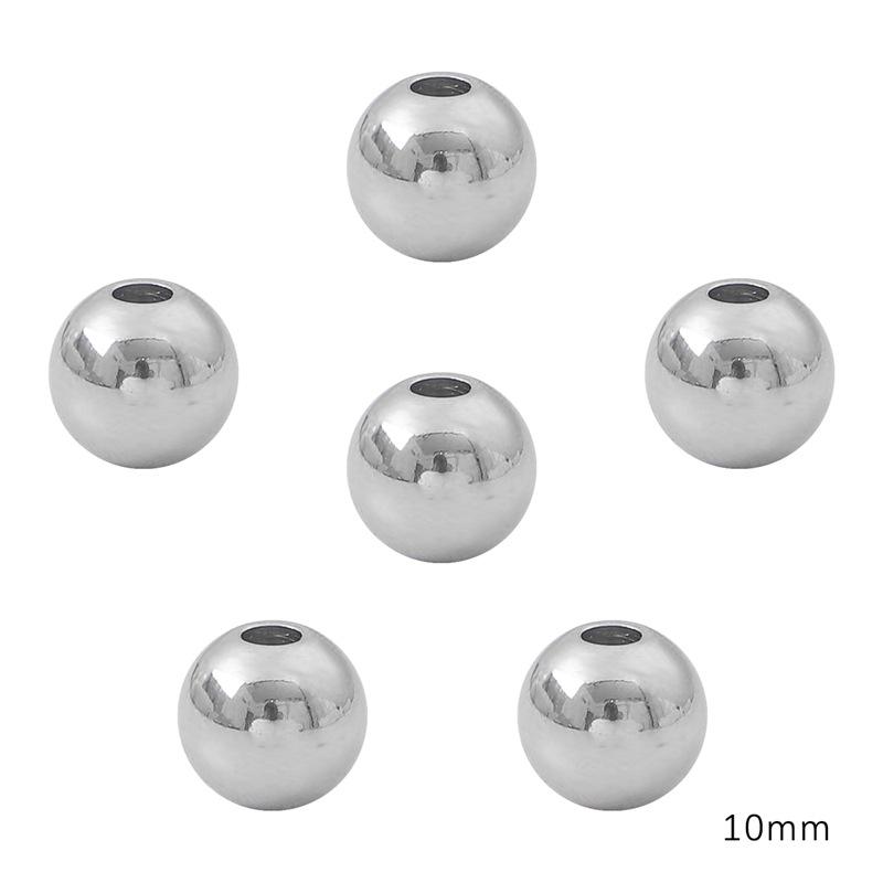 Stainless Steel Smooth Round Spacer Beads for Handmade DIY Bracelets & Necklaces