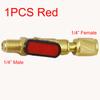 Air Conditioning Refrigerant Ball Valve 1/4" SAE Straight Shut-Off Valve for R134A R410A R22 R12 Charging Hoses AC Refrigerant Mass Air Flow 3