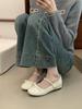 Inner heightening retro single shoes women's shoes 2025 new spring French Mary Jane black commuter small leather shoes