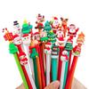 10/20Pcs Christmas Gel Ink Pens Deer Snowman Santa Claus Design Kids Gel Pens School Supplies Christmas Party Favors