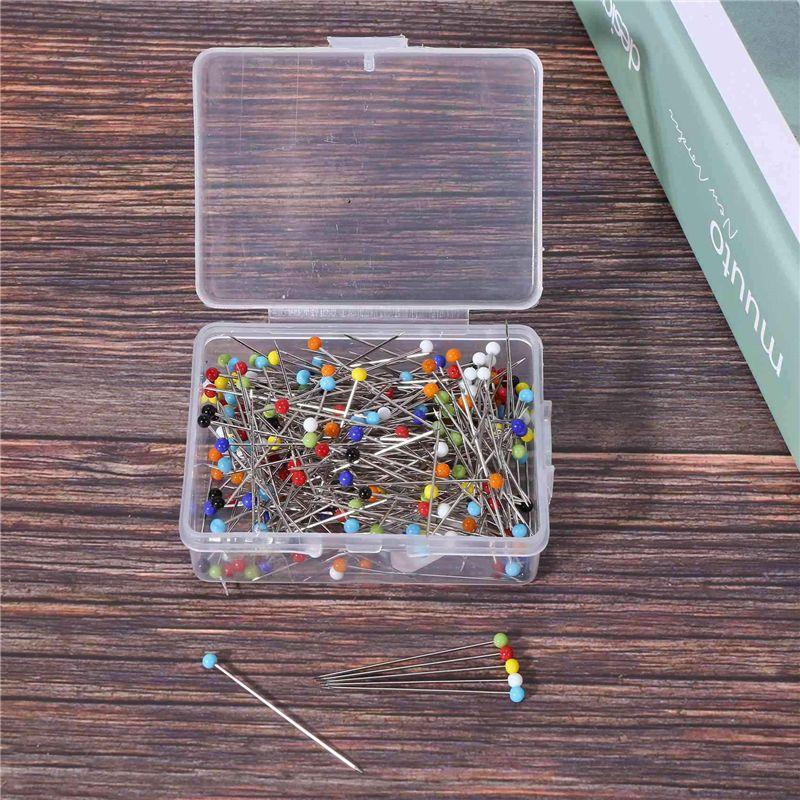 ABWR-750 Pieces Sewing Pins Ball Glass Head Pins Straight Quilting Pins For Dressmaker Jewelry Decoration