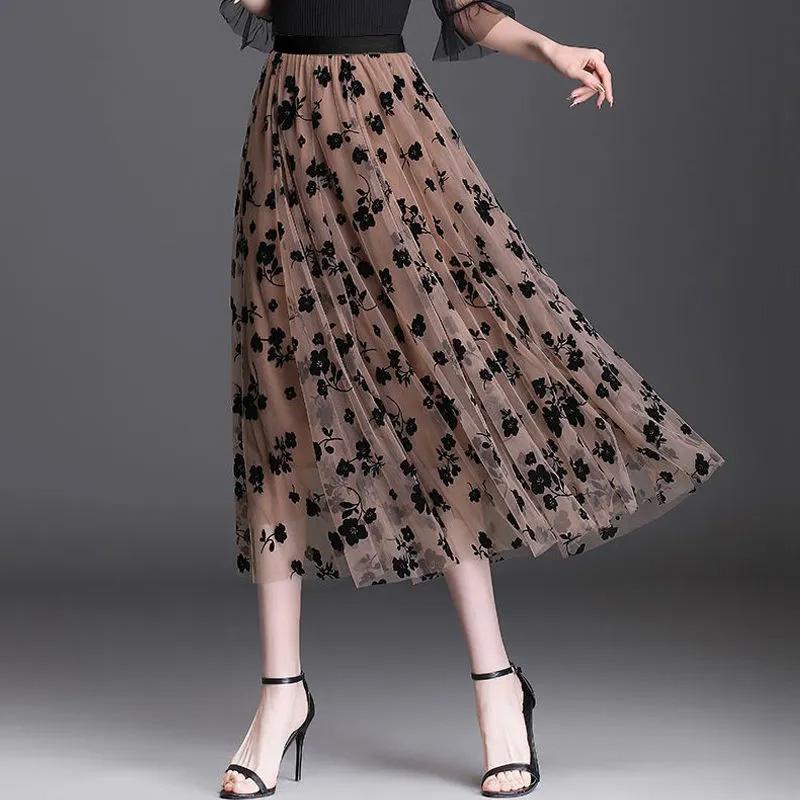 Skirt Women Summer Casual Versatile Elastic High Waist Loose Bustier Skirt Oversize Stretchy Slim Dresses