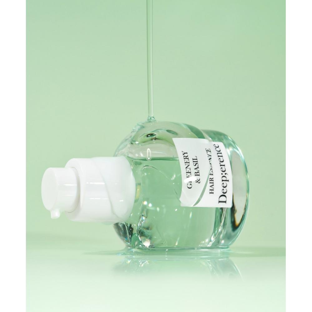 Deeperence [greenery   Basil Line Free Shopping Bag] Perfume Hair Shampoo 300ml + Perfume Hair Essence 30ml + Rose Hair Tie