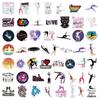 10/30/50/100pcs Sports Gymnastics Cartoon Stickers Creative Graffiti Sticker Water Bottle Phone Suitcase Decals Decoration Gift