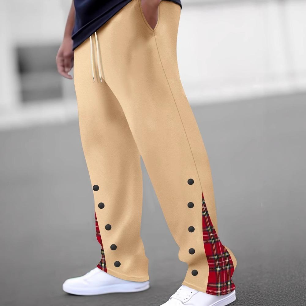 New Men's Casual Trousers: Loose-fit, Straight-leg, Button-down, Two-tone Sports Trousers – Stylish