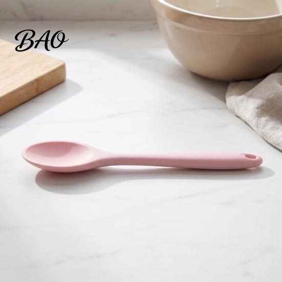 Safe Kitchenware for Home Silicone Serving Spoon, Heat Resistant Non-stick Kitchen Utensil, Cooking Spoon Ergonomic Anti-slip Handle Soup And