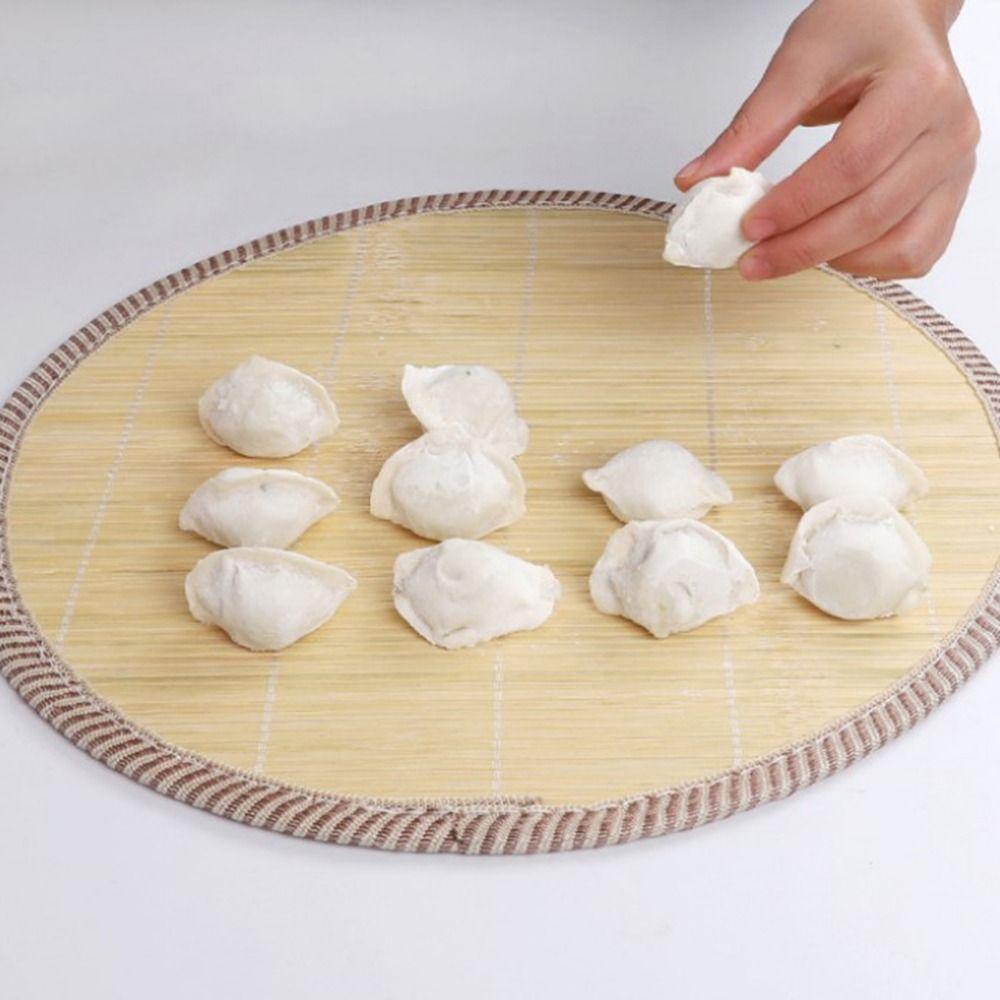 Eco-Friendly Bamboo Dumpling Tray Multi-Purpose Dumpling Display Pad Food Storage Plate  Party Use