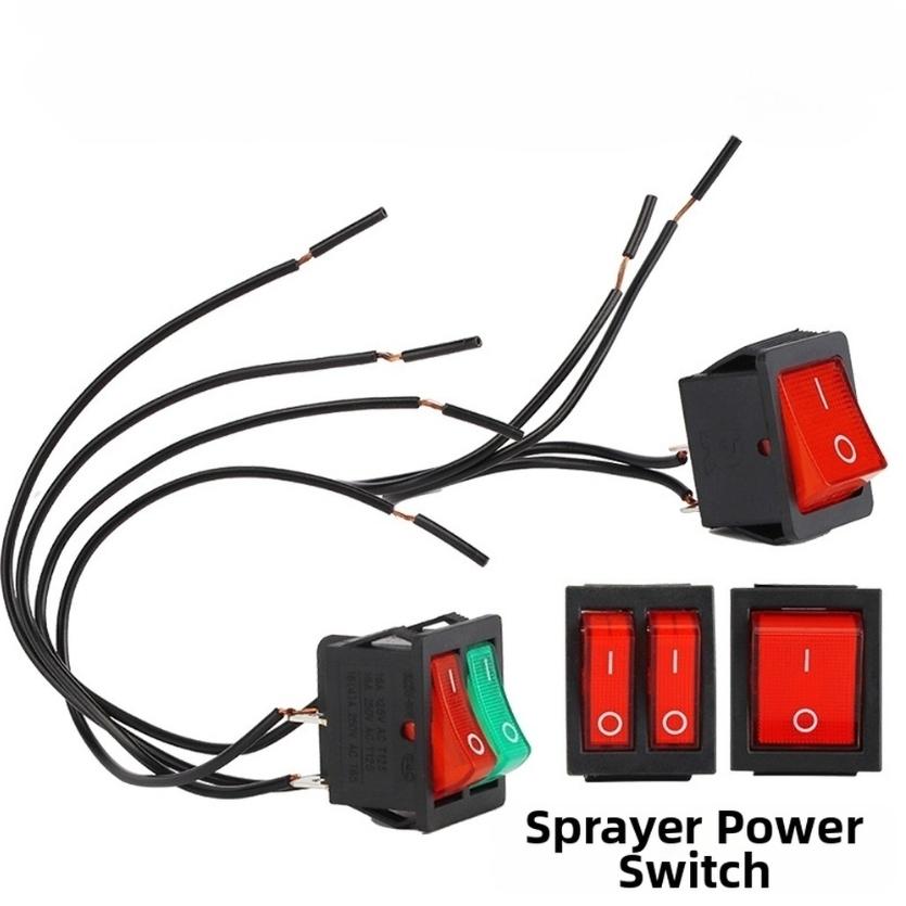Electric Sprayer Power Switch Boat Type Switch Single Double Switch Accessories Agricultural-Insecticide Sprayer Charging Parts