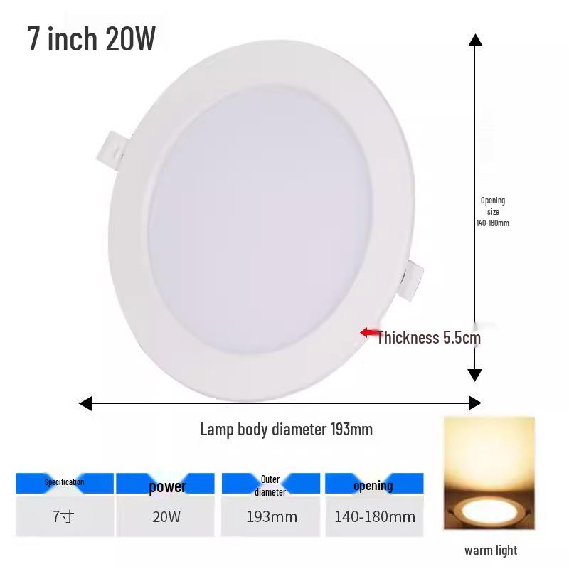Ultra-Thin LED Downlight: 4-6 Inch Recessed Ceiling Spotlight