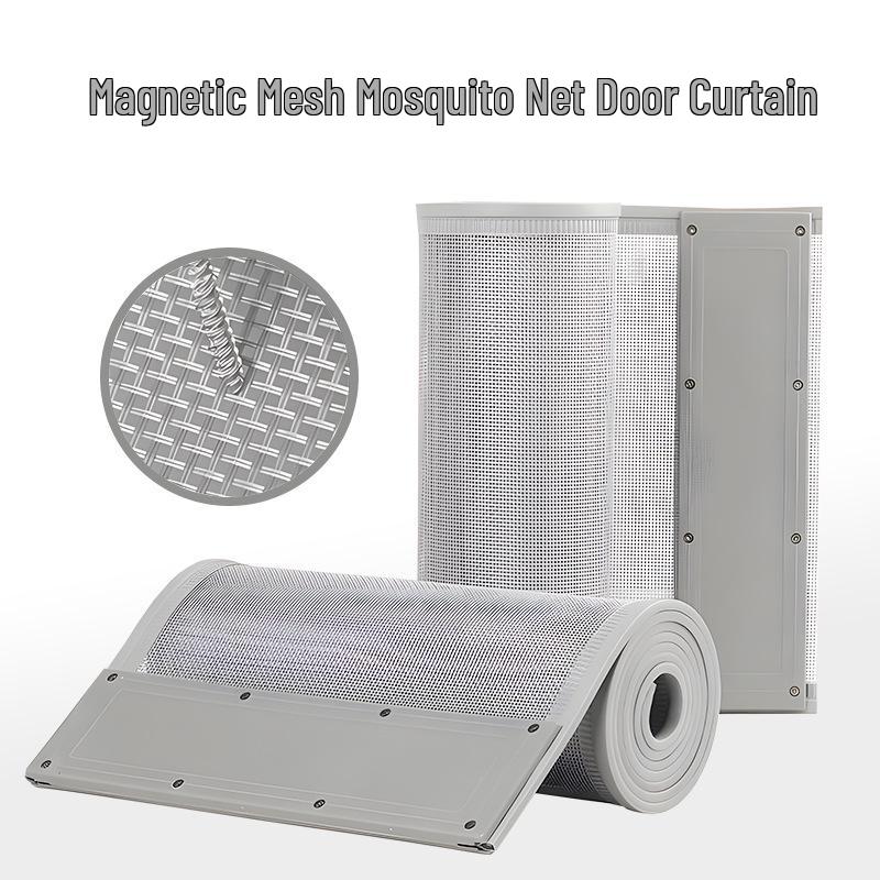 

ПВХ Москитная магнитная дверная штора, Двухслойная сетка, Вентилируемая защита от мух для лета. 40cm x 200cm