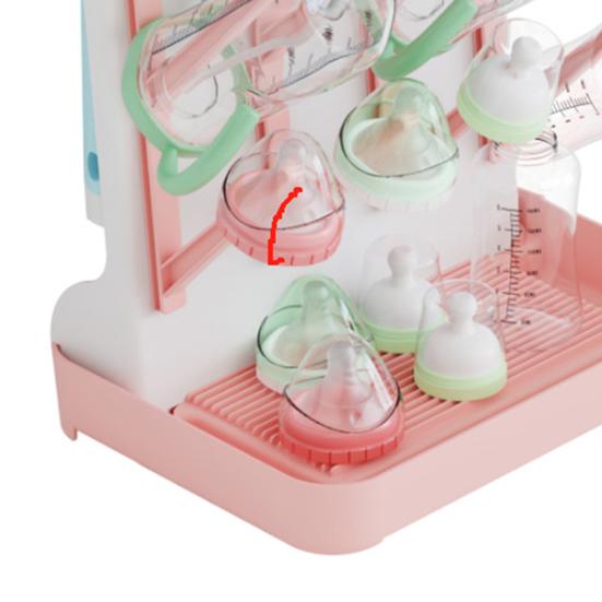 Tørkestativ for babyflasker BPA-fri Hurtigtørkende Enkel å installere Plassbesparende Vertikal flasketørkerholder Oppbevaringsstativ for babytilbehør