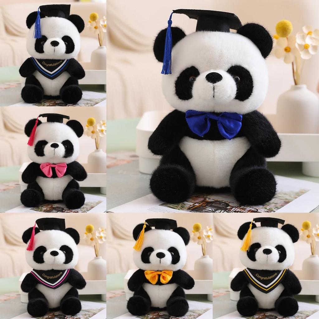 Dr Panda Plush Toy Stuffed Animal Doll Decoration Graduation Memorial Gift