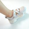 New Arrival Women's White Thick Sole Dad Shoes Genuine Leather Breathable Mesh Cutout Sport Sandals for Fashion and Comfort