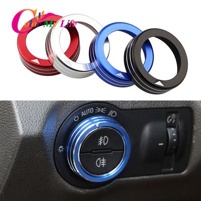 Couvercle de bouton de commutateur de phare de voiture, garniture autocollante de décoration pour Chevrolet Malibu Cruze Trax pour Opel Mokka ASTRA