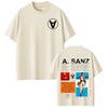 Loose Cotton Tshirts Fan Gifts Singer Alejandro Sanzs Y AHORA QUÉ TOUR 2026 Album Print Tshirt Unisex Women Hiphop Tshirts