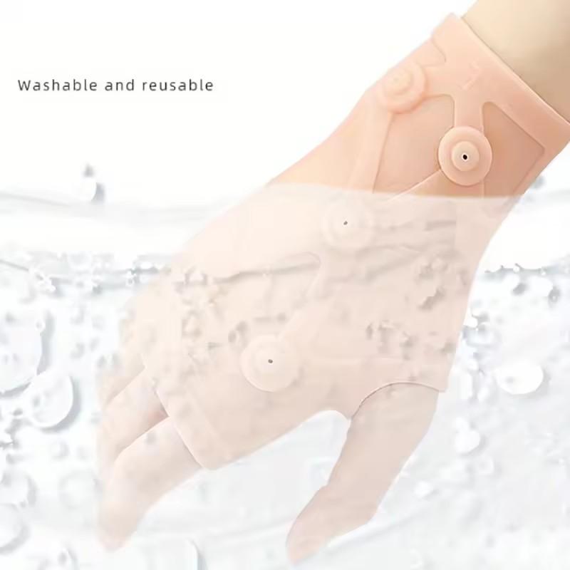 Silicone Fingerless Gloves Magnetic Wrist Support Outdoor Gloves Material Hand Cuffs Gloves Suitable for Outdoor Running Sports