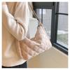 New Casual Shoulder Bag Embroidery Thread Rhombus Down Cotton Clothes Bag Dumpling Bag Versatile Messenger Bag Women's Bag