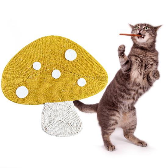 

Funny Bite Resistant Stable Cat Scratcher Toy Mushroom Scratching Board Interactive Toys Supplies