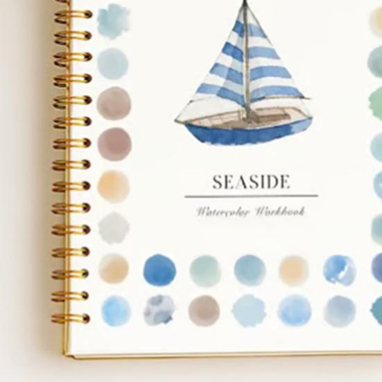 Watercolor Workbook Coloring Book Step-by-Step Tutorials for Animals Flowers Beginner Friendly Painting Kit for Learning Stress Relief