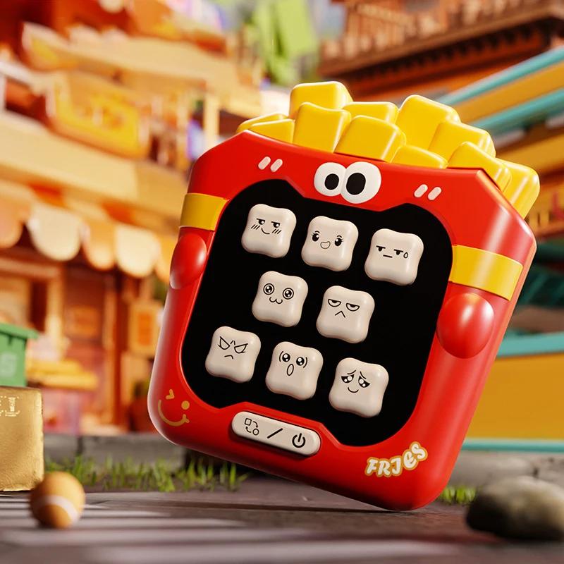 Fast Push Game Fidget Toys Quick Press Games Sensory Console Game Toys for Kids Adults,Cute Fast Food Series Speed Push Game