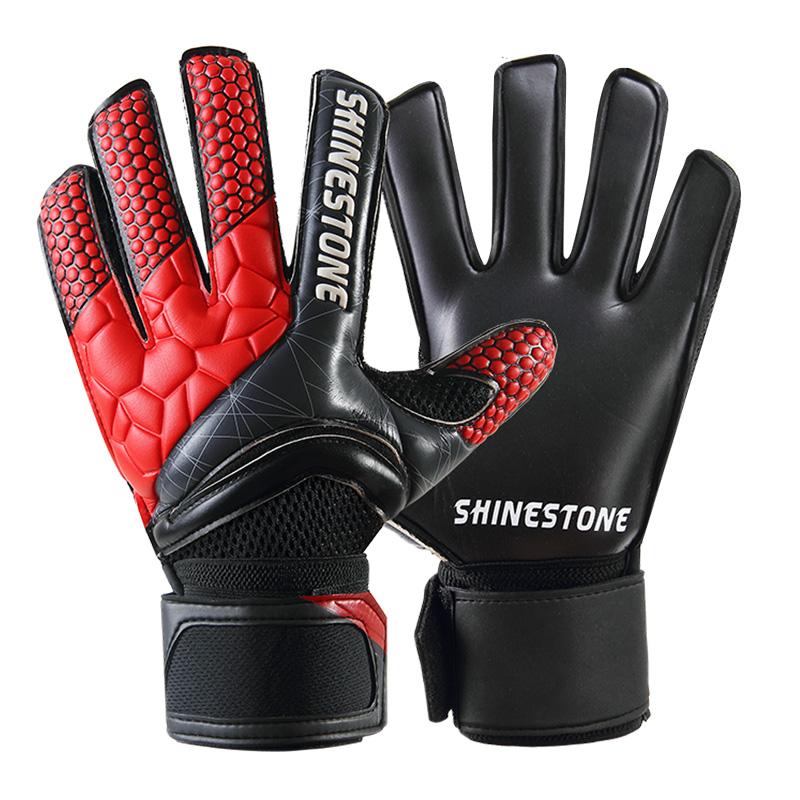 

Updated Gentlemen Kids Latex Professional Soccer Goalkeeper Gloves Finger Protection Football Match Gloves Football Goalie Glo Practical Use Children Size 5