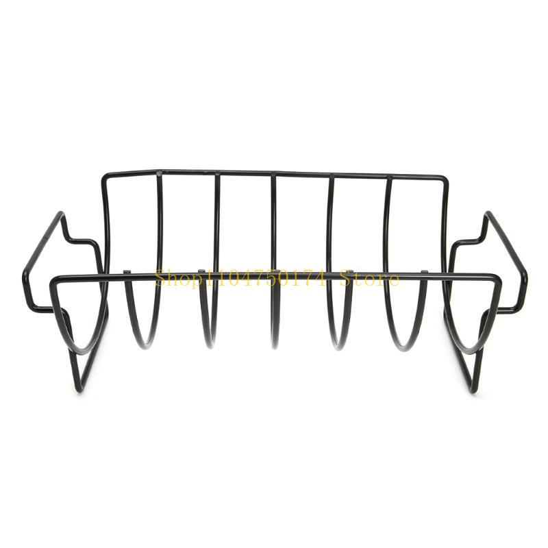 Non-Stick Metal Wire Stand BBQ Grill Steak Holder Roasting Rib Rack Kitchen Tool top sale