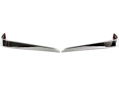 Finish Stainless Steel Plated Front Bumper Corner Moulds for Custom Late with NBOX Ultra-Mirror (2-Piece Set) N-BOX (JF3, JF4, Model)