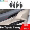 Car Ide Inner Door Handle Bowl Cover Trim For Toyota Camry 70 2018 Carbon Interior Accessories