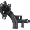 Engine Coolant Thermostat Housing Water Outlet With Sensor Compatible With Chevy Cruze, Sonic, Trax And Buick Encore 1.4L Replaces 25193922,