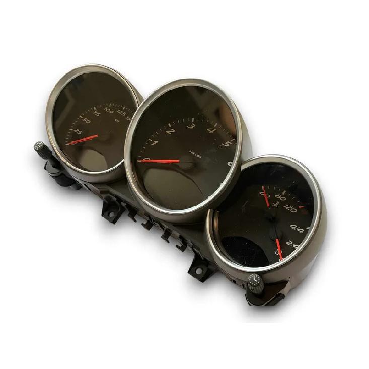 1 Set 3pcs Matt Chrome Dashboard Dial Gauge Rings Bezel Trim for Porsche Macan 95B 2014-2023