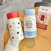 Small Cute Polka Dot Insulated Bottle With Handle For Girls Travel And Office Use