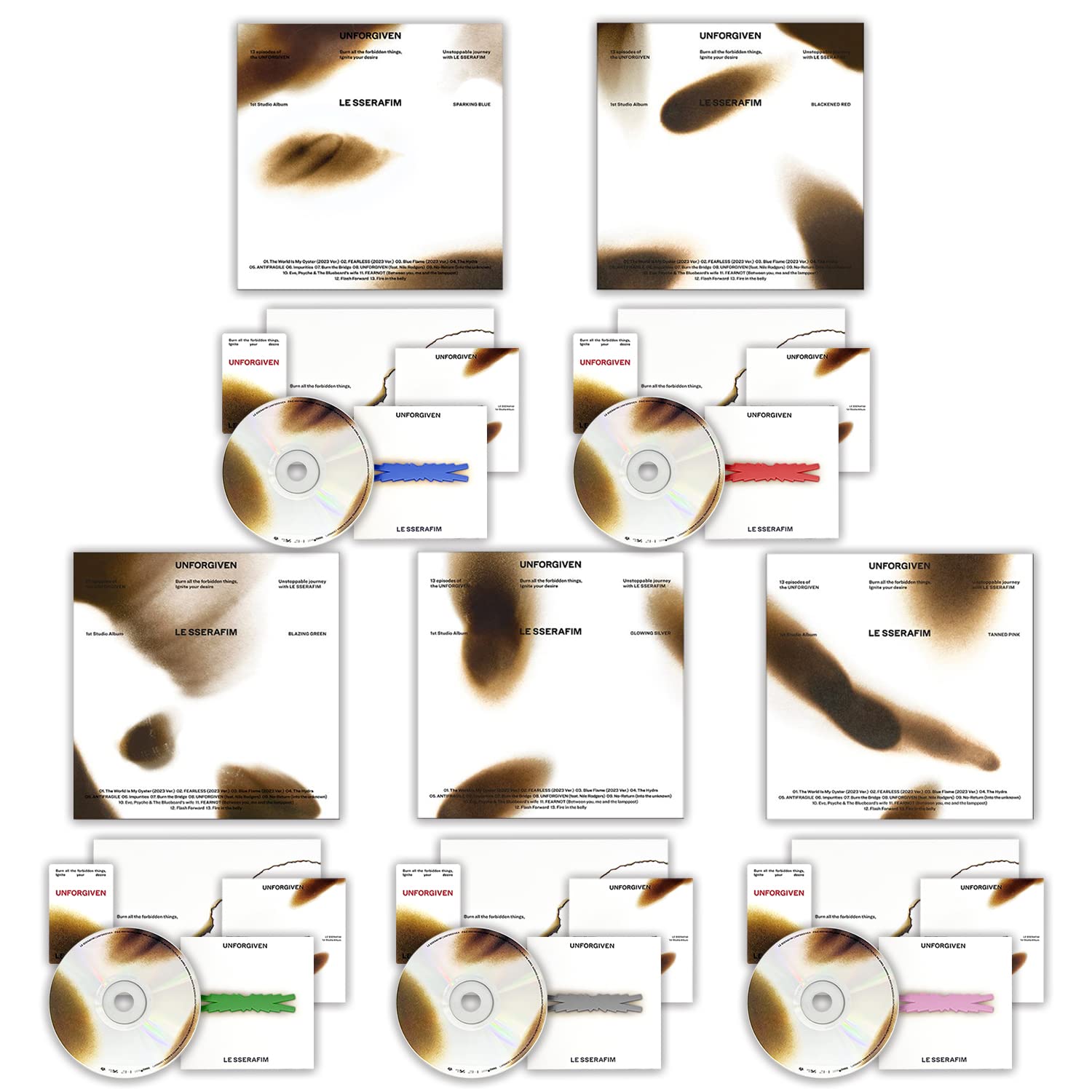 

LE SSERAFIM 1-й студийный альбом Аутбокс Буклет CD Фотокарточка Открытка Текст песни Постер 5 голографических фотокарточек - [UNFORGIVEN] (КОМПАКТНАЯ версия. - УСТАНОВЛЕН) + + + + + +