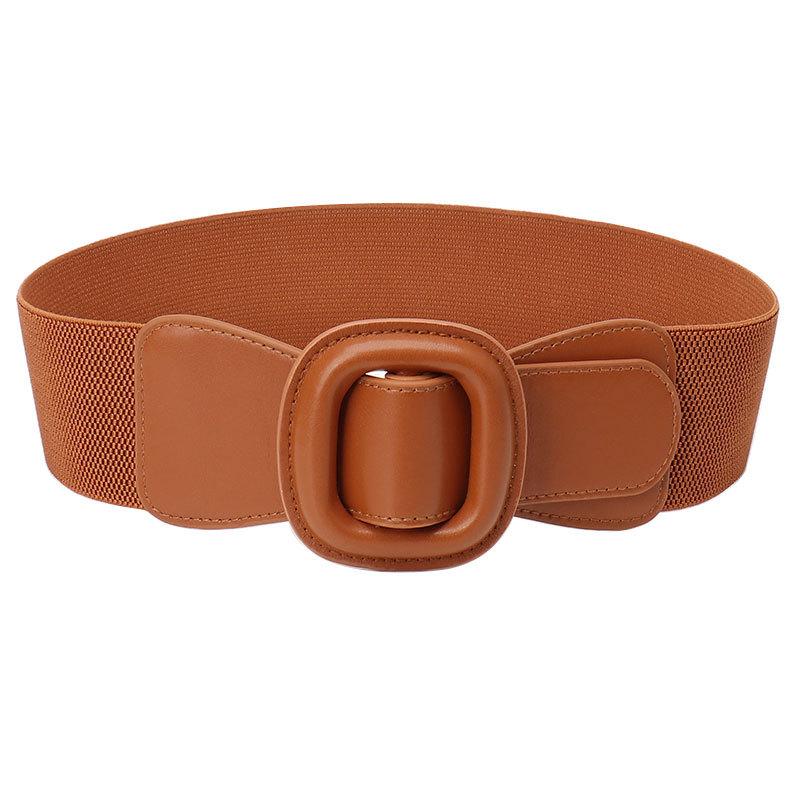 Women'S Elastic Waist Seal, Simple And High-End Decorative Down Jacket, Coat, Waist Bag Buckle Belt